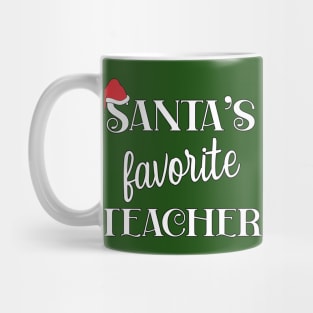 Santa's Favorite Teacher Appreciation Gift Mug